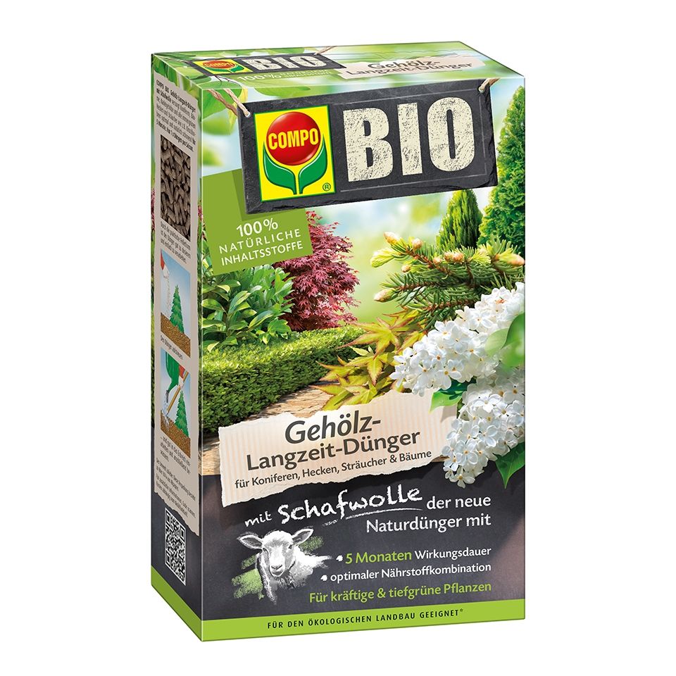 COMPO BIO Hecken, Bäume u. Sträucher Dünger mit Schafwolle