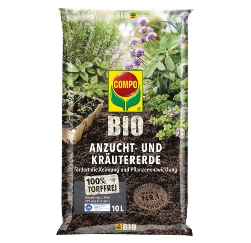 Compo Pflanzendünger COMPO Bio Anzucht und Kräutererde, 20 Ltr
