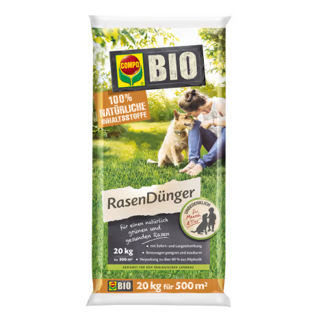Compo Bio Rasendünger 20 kg für 500 qm