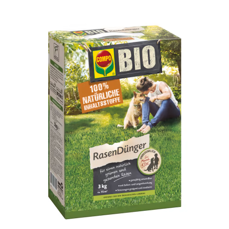 Compo Bio Rasendünger 3 kg für 75 m²